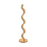 Novelty Wave-Shaped Living Room Wooden Floor Lamp Image - 5