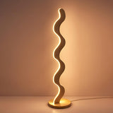 Novelty Wave-Shaped Living Room Wooden Floor Lamp Image - 9