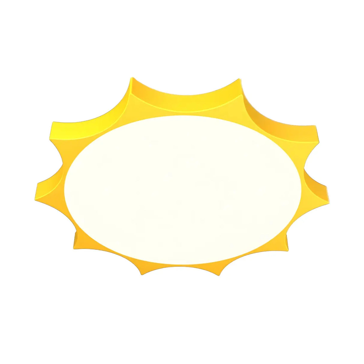 Nursery Cartoon Yellow Sun-Shaped LED Flush Mount Light Image - 5