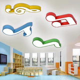 Nursery Colorful Music Note LED Flush Mount Light Image - 1