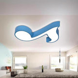 Nursery Colorful Music Note LED Flush Mount Light Image - 5