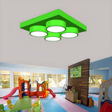 Nursery Kids Building Block LED Flush Mount Light Image - 7