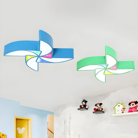 Nursery Pinwheel Dimmable LED Flush Mount Ceiling Light Image - 1