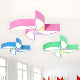 Nursery Pinwheel Dimmable LED Flush Mount Ceiling Light Image - 2