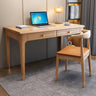 Nut-Brown Butcher Block Soft Close Drawer Computer Desk Image - 2