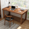 Nut-Brown Rectangle Butcher Block Sled Writing Desk Image - 1