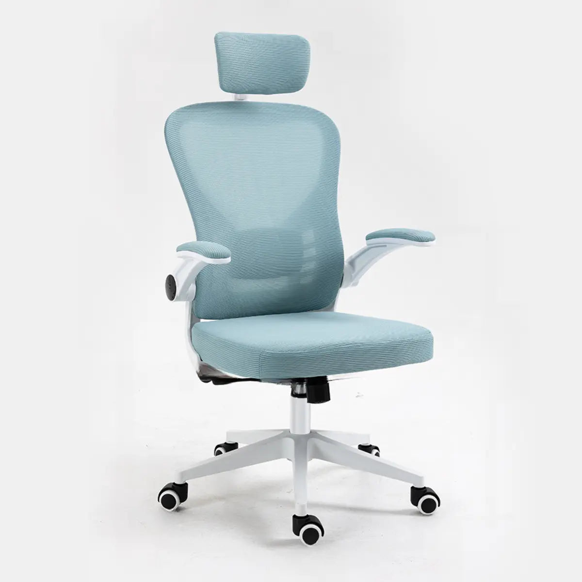 Nylon Frame Ergonomic Mesh Adjustable Blue Office Chair Image - 12