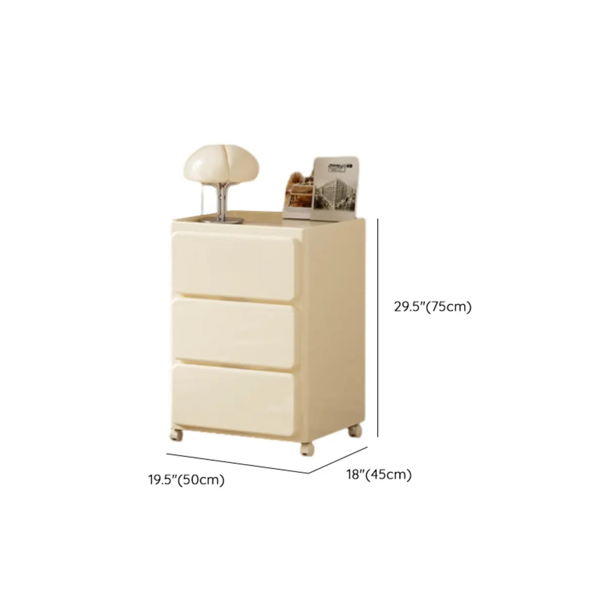 Off-White Acrylic Minimalist Multi-Size Storage Chest Image - 21