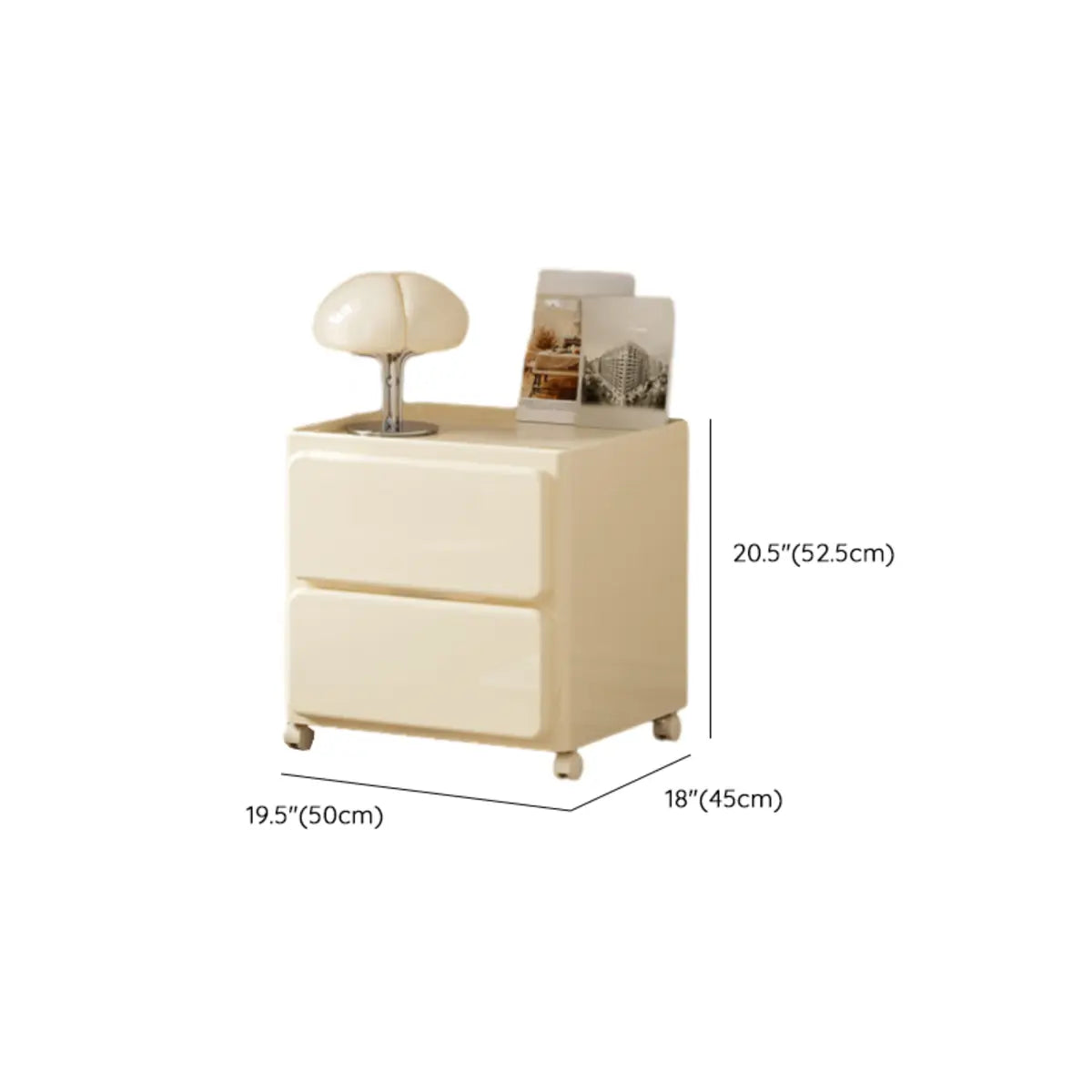 Off-White Acrylic Minimalist Multi-Size Storage Chest Image - 27