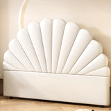 Off-White Arched Upholstered Panel Twin Headboard Image - 1