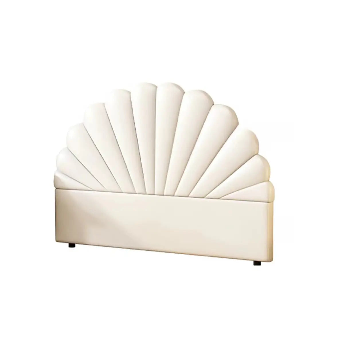 Off-White Arched Upholstered Panel Twin Headboard Image - 6