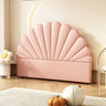 Off-White Arched Upholstered Panel Twin Headboard Image - 7