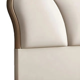 Off-White Camelback Upholstered Wingback Headboard Image - 10