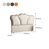 Off-White Camelback Upholstered Wingback Headboard #size