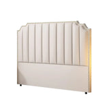 Off-White Portman Upholstered Panel with Nailhead Trim Image - 10