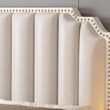 Off-White Portman Upholstered Panel with Nailhead Trim Image - 12