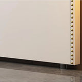 Off-White Portman Upholstered Panel with Nailhead Trim Image - 14