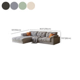 Off-White Premium Velvet Tufted Back Left Sofa Chaise #size