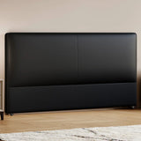 Off-White Rectangular Upholstered Headboard with Legs Image - 3