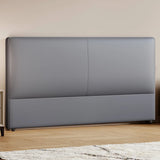 Off-White Rectangular Upholstered Headboard with Legs Image - 7