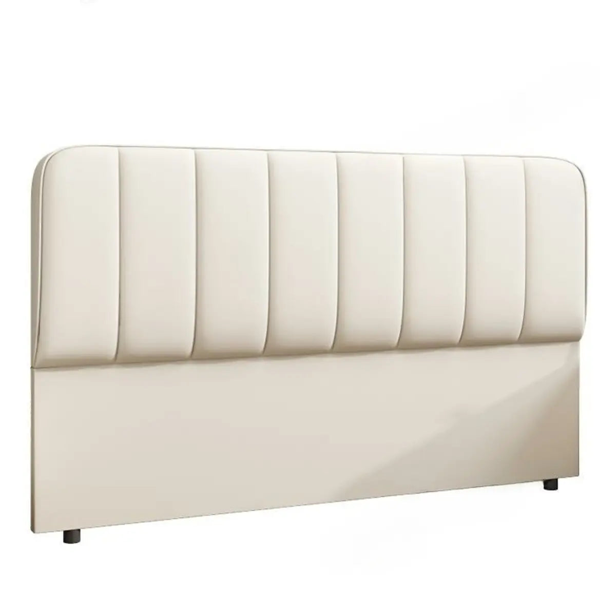 Off-White Rectangular Upholstered Panel Headboard Image - 10