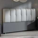 Off-White Rectangular Upholstered Wingback Headboard Image - 16