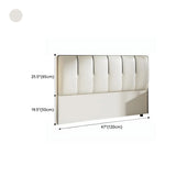 Off-White Rectangular Upholstered Wingback Headboard #size