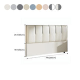 Off-White Rectangular Upholstered Wingback Headboard Image - 21