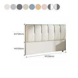 Off-White Rectangular Upholstered Wingback Headboard Image - 22