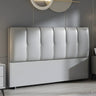 Off-White Rectangular Upholstered Wingback Headboard Image - 3