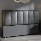 Off-White Rectangular Upholstered Wingback Headboard Image - 5