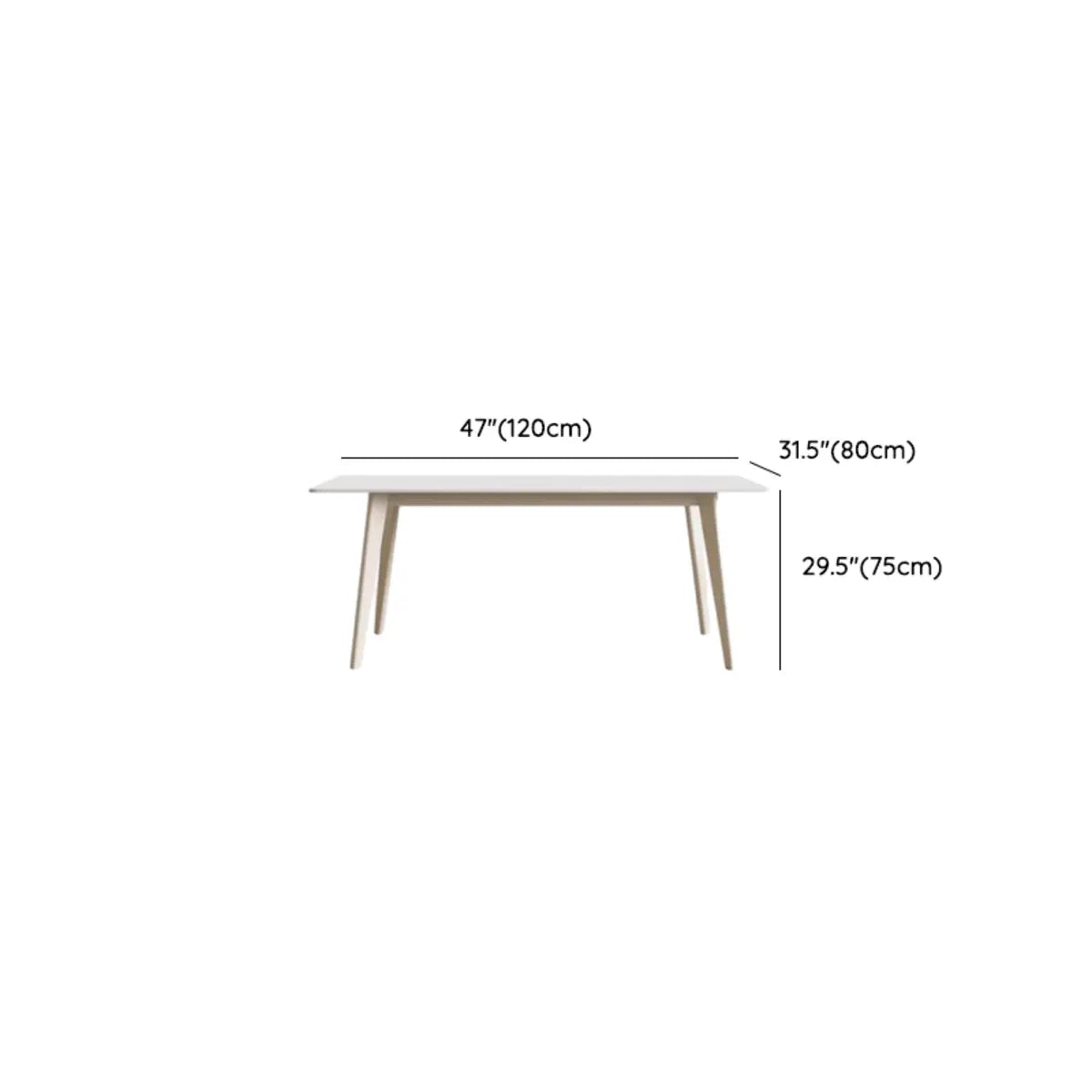 Off-White Slate Dining Table with Upholstered Chairs 