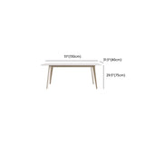 Off-White Slate Dining Table with Upholstered Chairs Image - 14