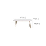 Off-White Slate Dining Table with Upholstered Chairs Image - 15