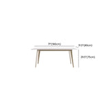 Off-White Slate Dining Table with Upholstered Chairs Image - 18