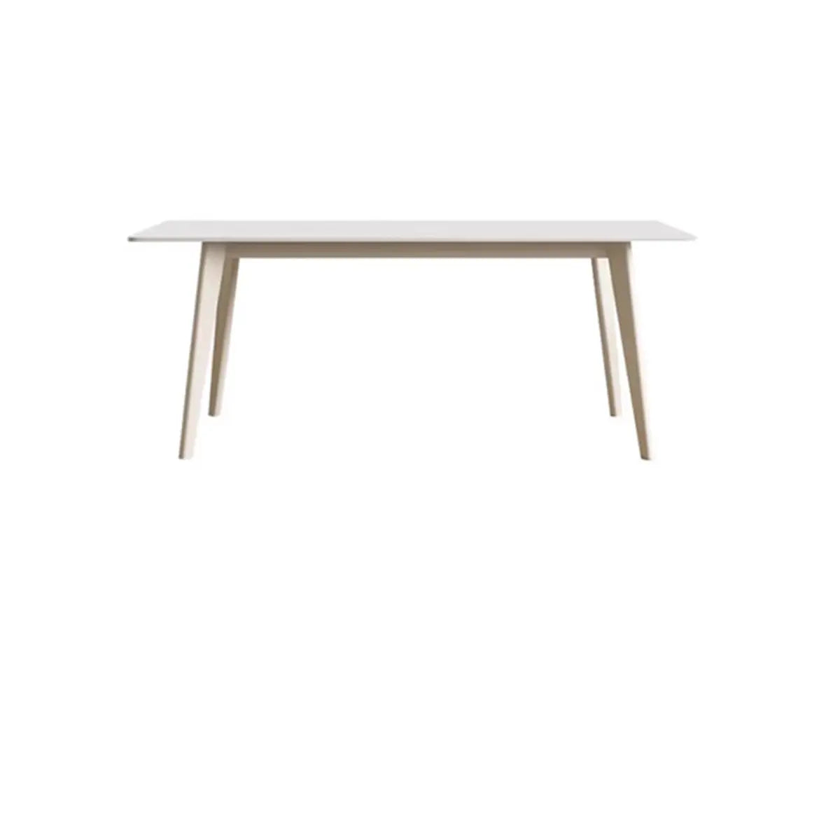 Off-White Slate Dining Table with Upholstered Chairs Image - 3