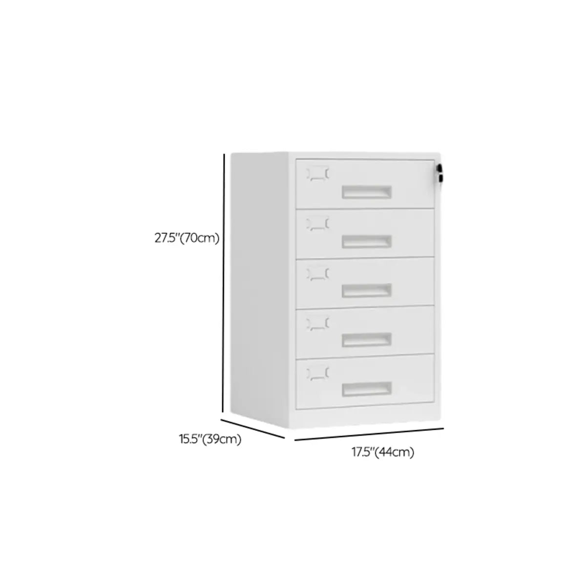 Off-White Steel Glass Doors Lockable Filing Cabinet Image - 28