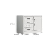 Off-White Steel Glass Doors Lockable Filing Cabinet Image - 30