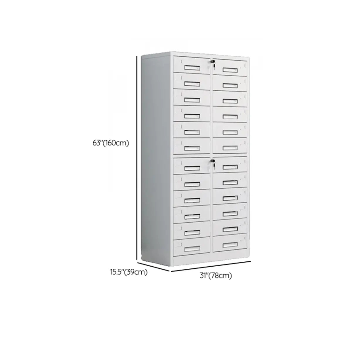 Off-White Steel Glass Doors Lockable Filing Cabinet Image - 37