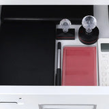 Off-White Steel Glass Doors Lockable Filing Cabinet Image - 9