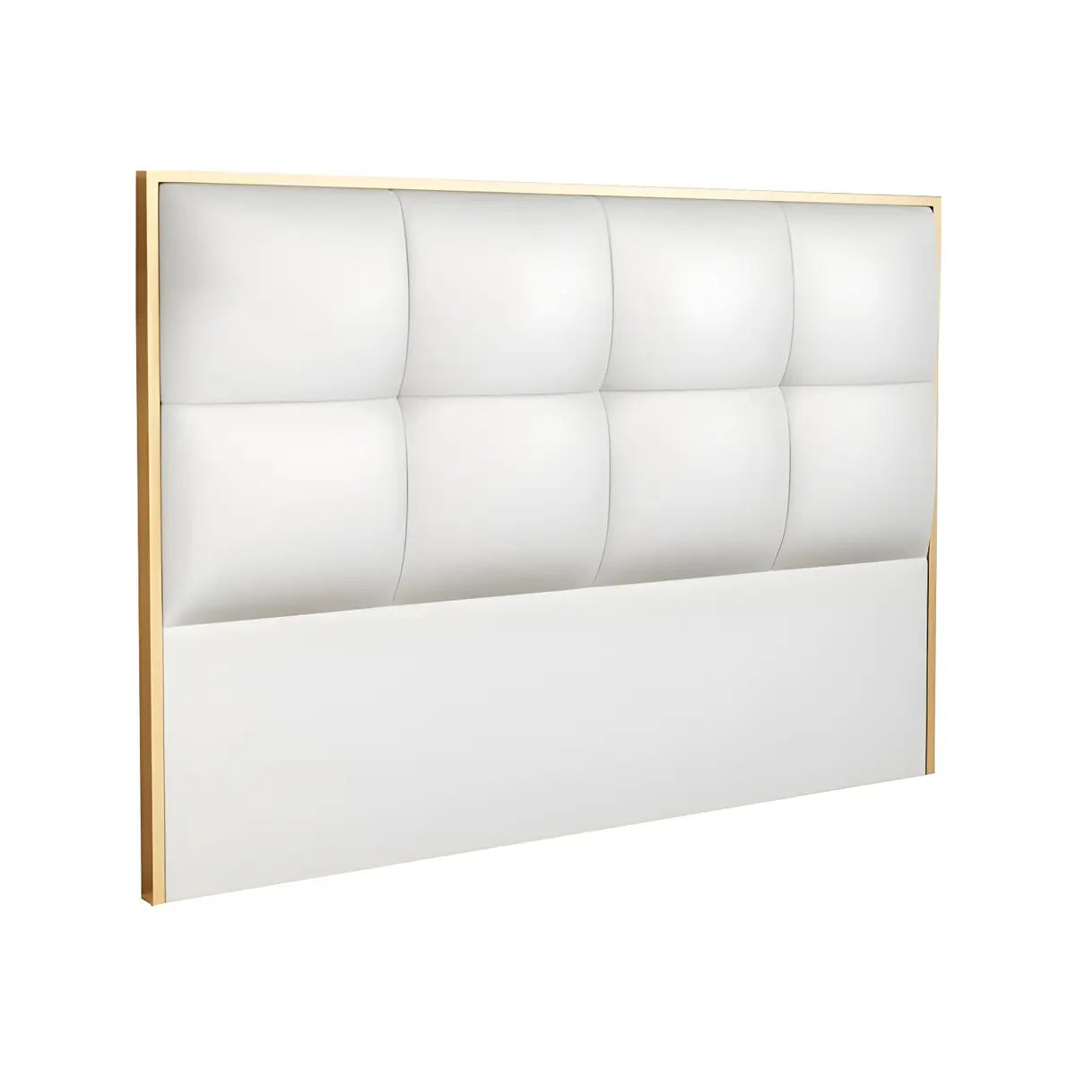 Off-White Tufted Rectangular Upholstered Headboard Image - 8