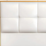 Off-White Tufted Rectangular Upholstered Headboard Image - 9