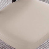 Off-White Upholstered Backrest Wooden Dining Chair Image - 10