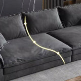 Off-White Water Resistant Leather Modular Sofa Chaise Image - 10