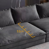 Off-White Water Resistant Leather Modular Sofa Chaise Image - 5