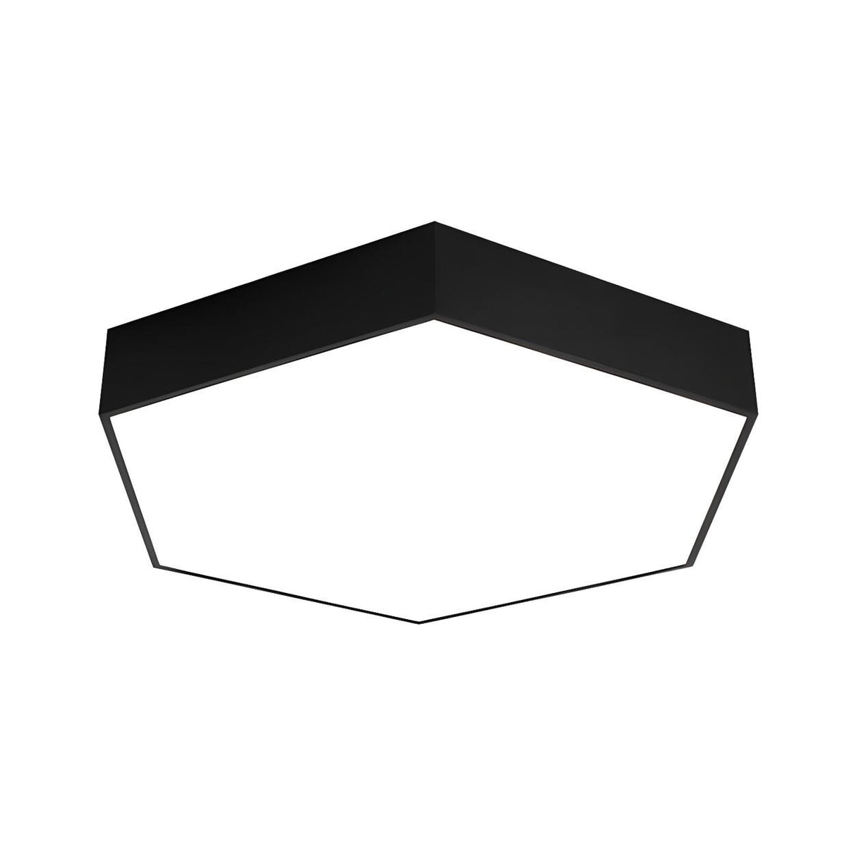 Office Black Hexagon Honeycomb LED Flush Mount Light Image - 2