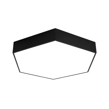 Office Black Hexagon Honeycomb LED Flush Mount Light Image - 2