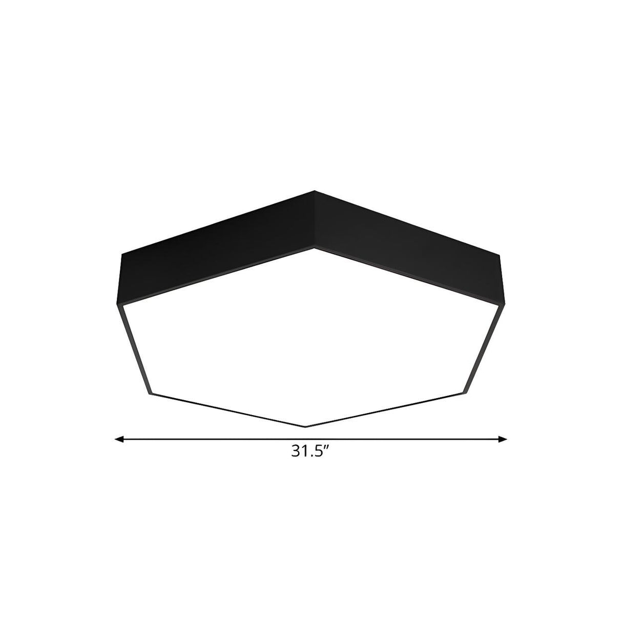 Office Black Hexagon Honeycomb LED Flush Mount Light Image - 5