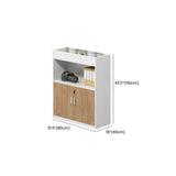 Office Rectangular Wood Natural Finish Storage Cabinet #size