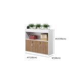 Office Rectangular Wood Natural Finish Storage Cabinet Image - 17